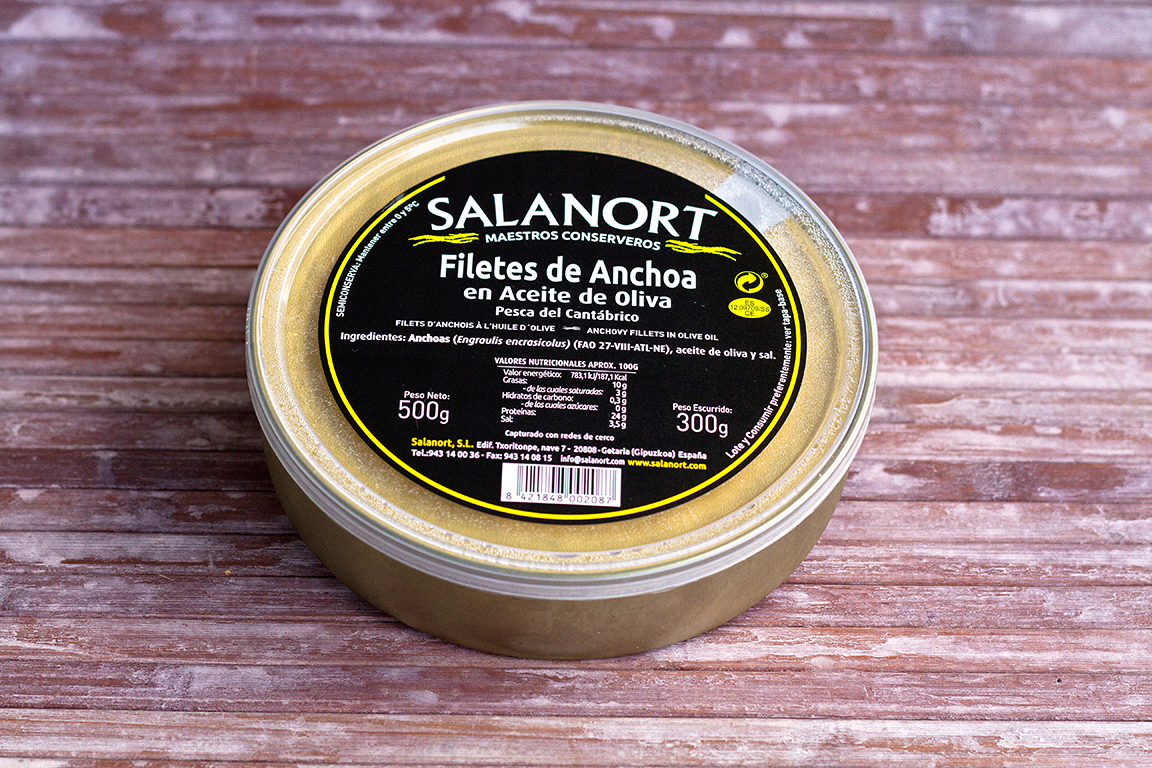 Anchoa del cantábrico etiqueta negra. 50-55 filetes