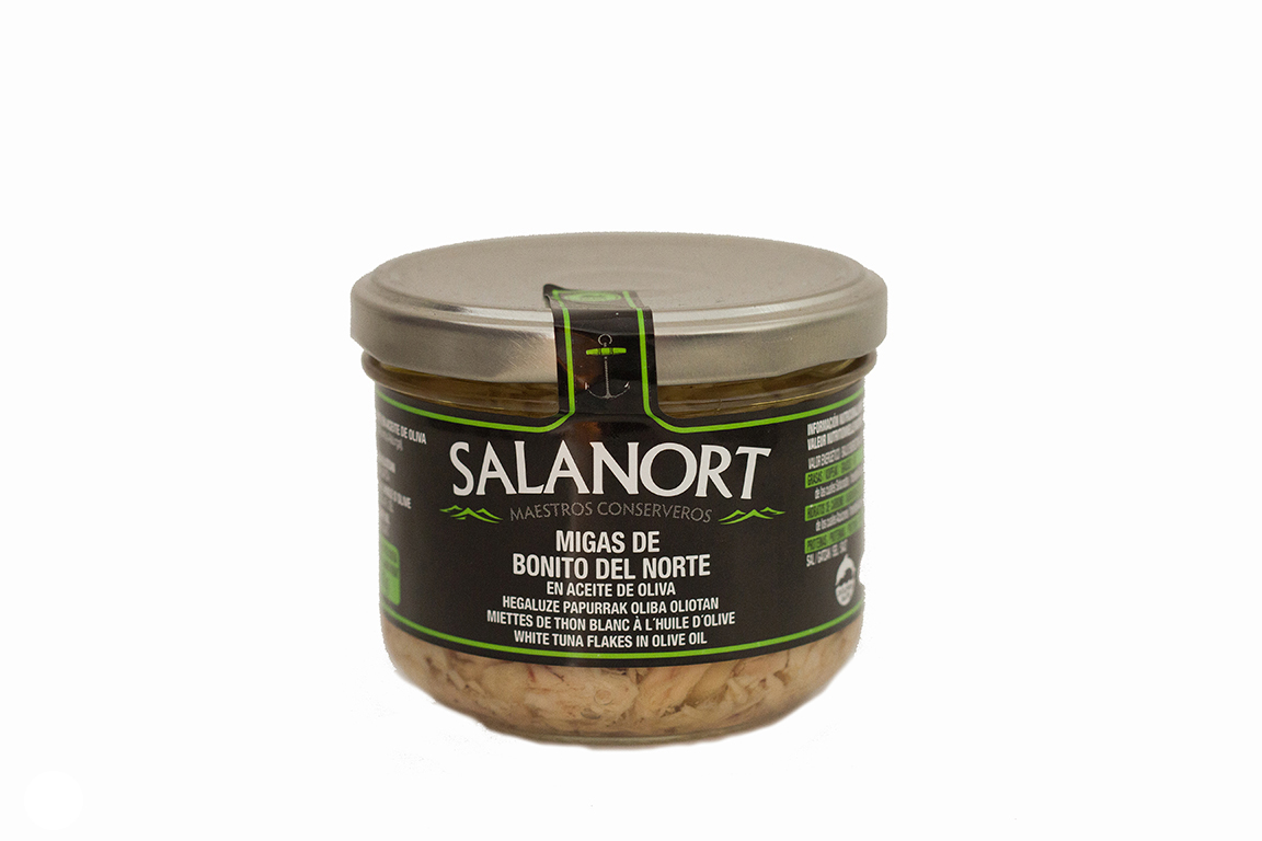 Migas de bonito del norte Salanort en aceite de oliva 230 gr.